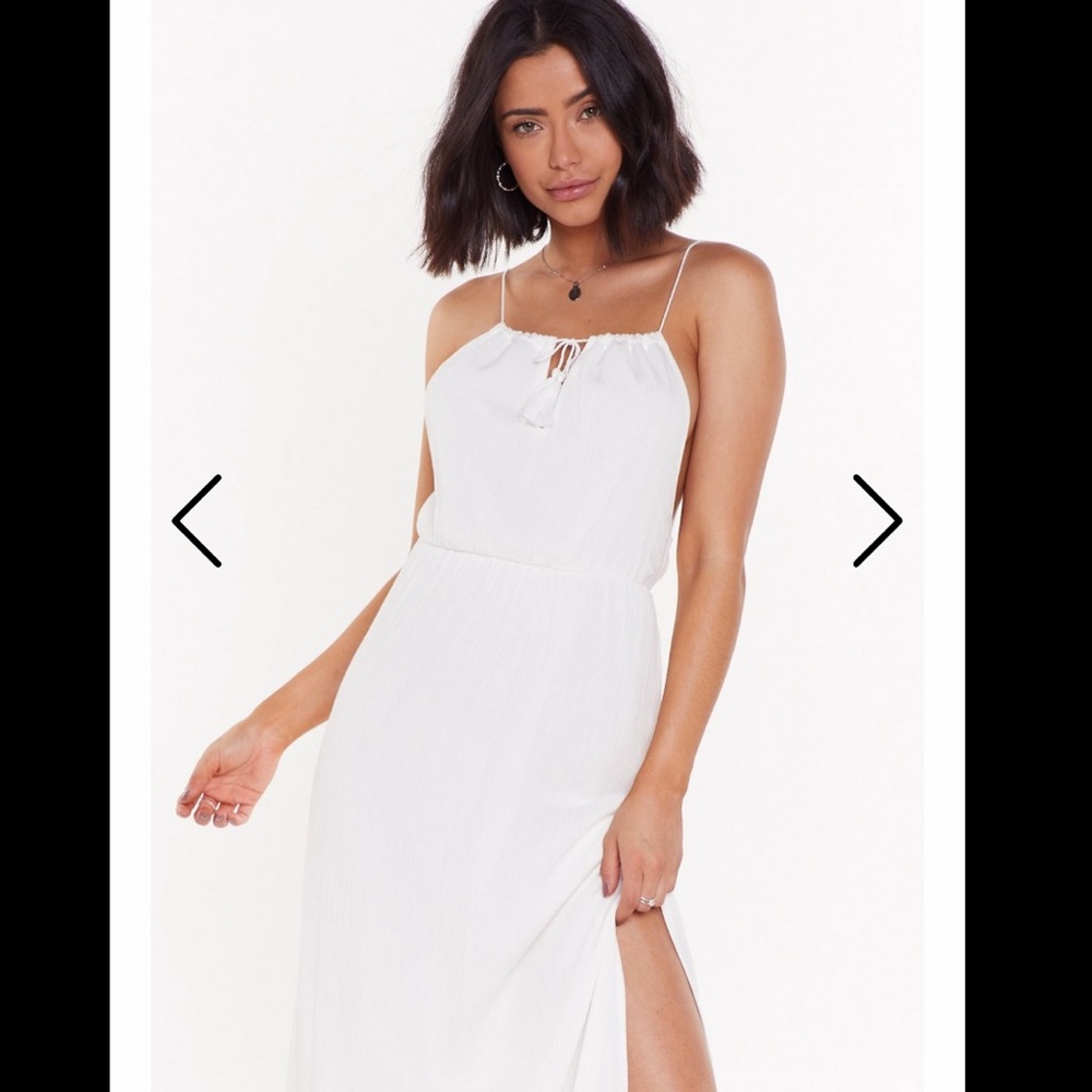 Nasty Gal Let’s Do Slit Again Tassel MaxiDress - Picture 2 of 8